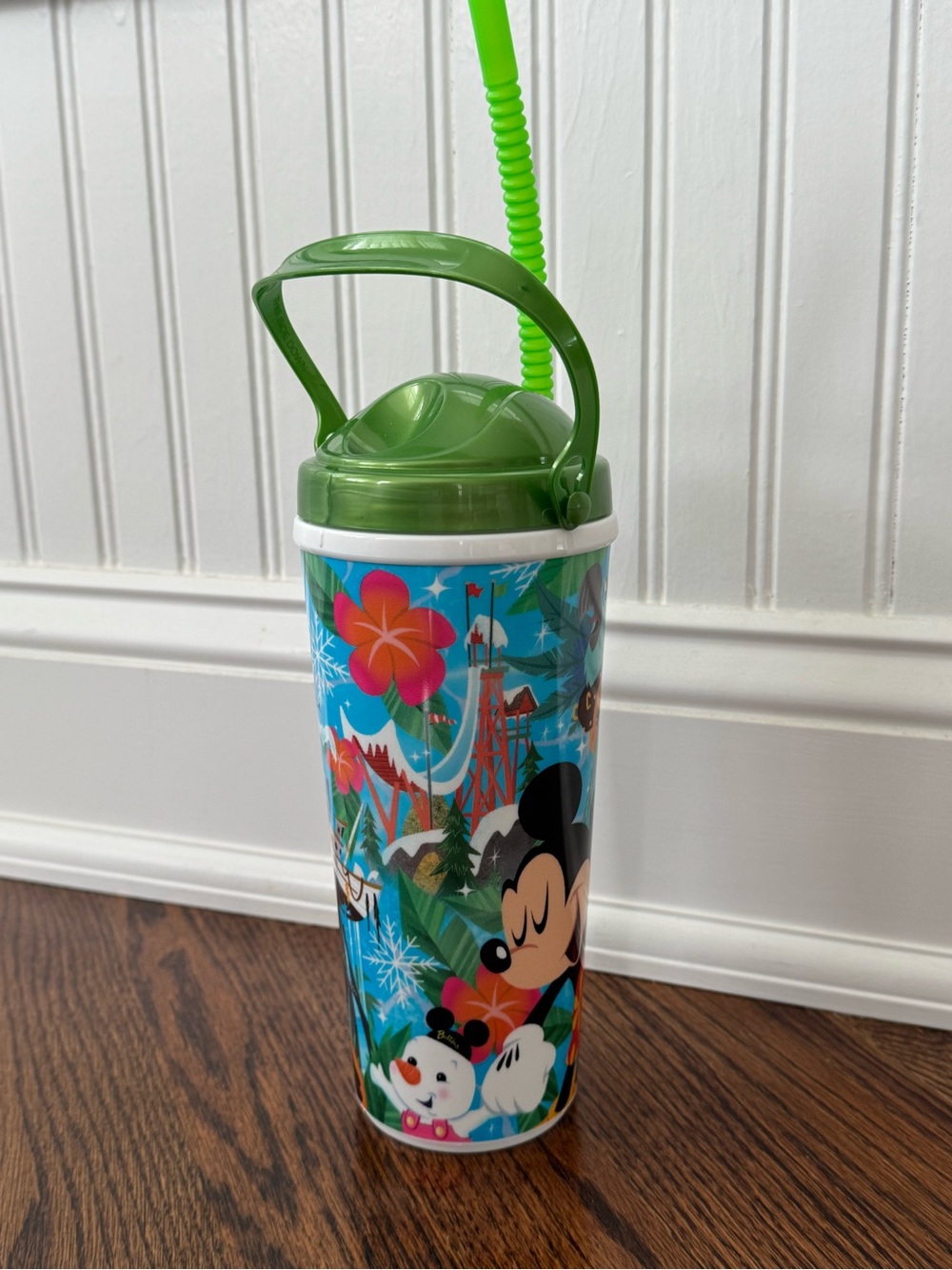 Disney World waterpark, reusable cup with straw and handle new